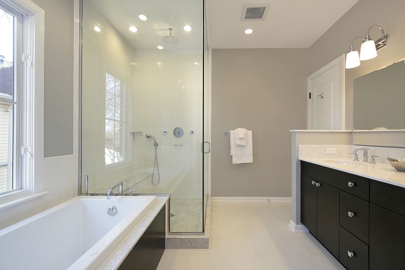Contemporary Shower with Frameless Glass